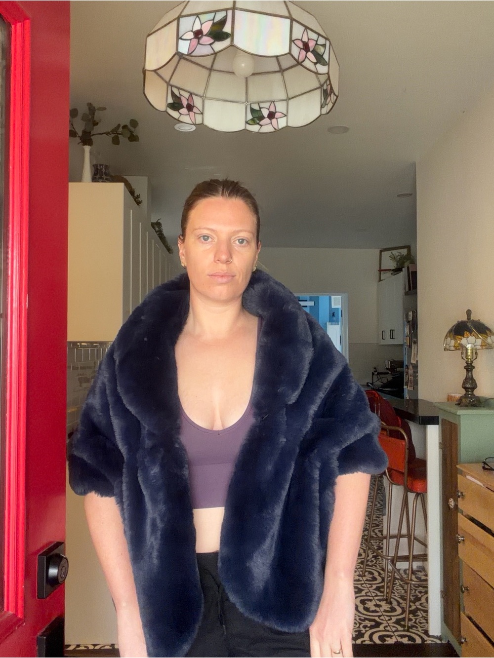 Faux fur stole/bolero shawl - Picture 4 of 14